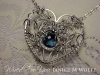 Chanel's Gift: Sterling and Fine Silver Pendant with London Blue Topaz Quartz